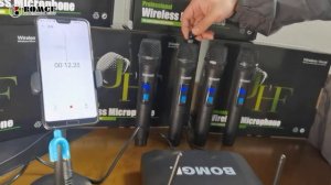 BOMGE V410 4-Channel Dynamic Wireless Microphone System