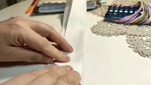 Закладка Лавандовый рассвет - готовая, оформленная работа. Вышивка крестом