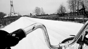 Выпал снег.! Дрифт зимой на великах. 1 часть