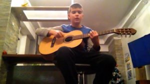 Красивая мелодия на одной струне на гитаре