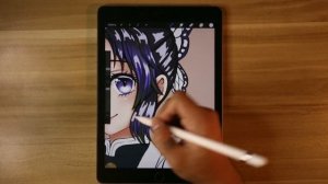 DRAWING SHINOBU KOCHO: DEMON SLAYER | SPEED ART WITH PROCREATE