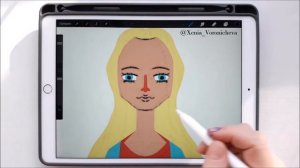 Art process drawing video Pretty girl / Арт процесс рисовальное видео Рисую девочку