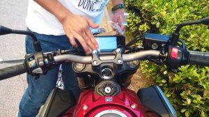 HONDA cb650r engine crash guard and accessories installation