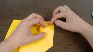 Конверт оригами с листочком. Origami envelope. 摺紙信封.  折り紙封筒.