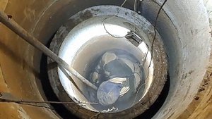Углубление колодца семидесятыми кольцами