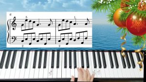 #jinglebells Jingle bells на ПИАНИНО ЛЕГКО и ПРОСТО за 20 минут +НОТЫ РАЗБОР