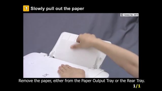 PIXMA MG2922: Removing a jammed paper: paper can be seen смотреть онлайн