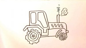 Как нарисовать ТРАКТОР / Рисуем трактор / How to draw a TRACTOR