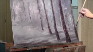 Рисуем вместе метель,снег маслом! Oil paint snow, blizzard.Круглова Людмила