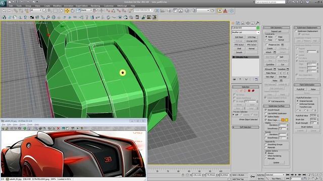 Урок 12-5. 3ds max урок. Моделим концептуальный Bugatti. Часть 5. смотреть онлайн