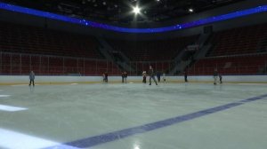 Массовое катание на коньках.