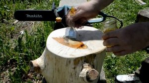 Разделочная колода из березы. Chopping block for meat