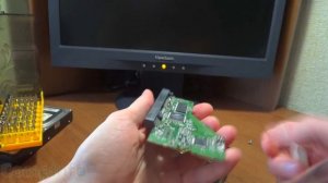 Чистка контактных площадок жесткого диска HDD ластиком