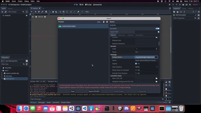 How to configure mobile export in Godot смотреть онлайн