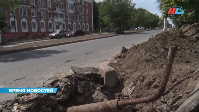 На севере Волгограда продолжается благоустройство улицы Германа Титова смотреть онлайн