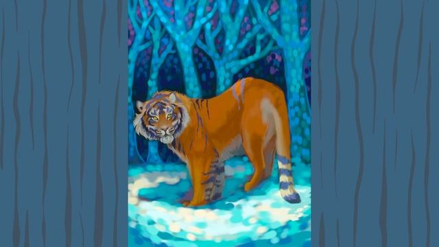 Рисую АРТ тигра по эскизу из скетчбука | SPEEDPAINT смотреть онлайн