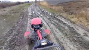Тест дизельного МОТОБЛОКА ПО грязи .(POV TEST DRIVE )