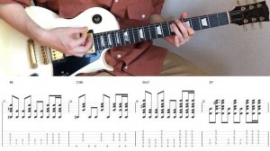 K-ON! - Yui practice Solo (guitar cover with tabs & chords)