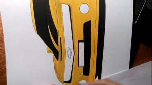 Как нарисовать Шевролет Камаро | How to draw Chevrolet Camaro SS | Как нарисовать Chevrolet Camaro