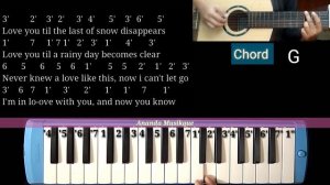 chord gitar i like you so much you'll know it dan Not pianika i like you so much you'll know it