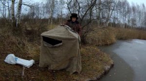 Переносной шалаш для охоты с подсадной