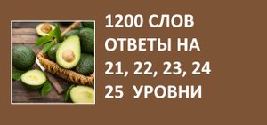 Игра 1200 слов ответы 21, 22, 23, 24, 25 уровни