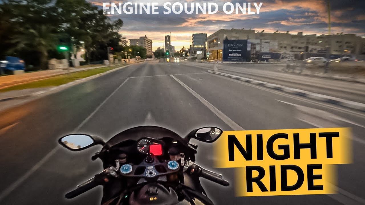 POV Aprilia RSV 1000 R Night ride | Pure Engine Sound Only