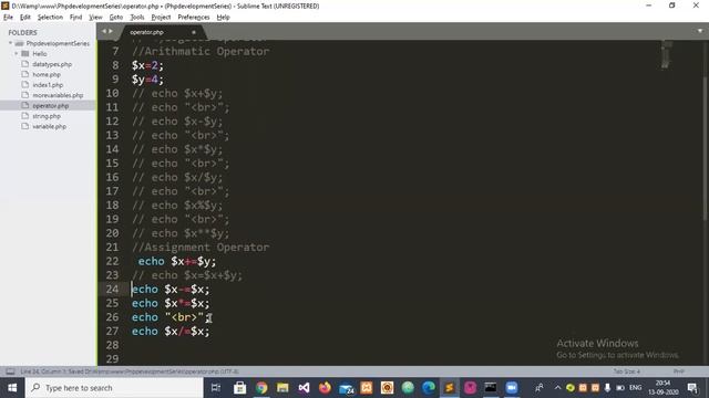 Operator in Php | Php Tutorial #9