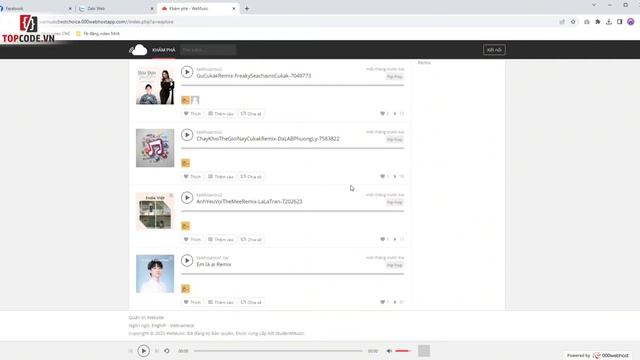 Mã code 36736. Full code PHP Website nghe nhạc WeMusic đầy đủ chức năng | Topcode.vn смотреть онлайн