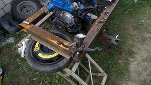 Самодельный трактор.Процесс сборки.Переделал рулевые тяги #17.