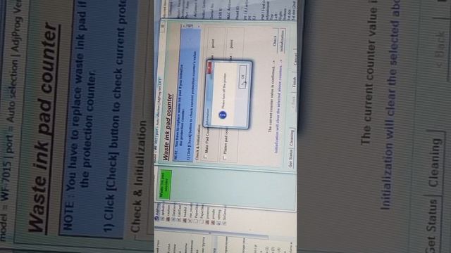Как сбросить памперс на принтере epson WF 7015 смотреть онлайн