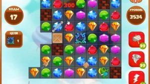 3534 уровень в игре Сокровища Пиратов.