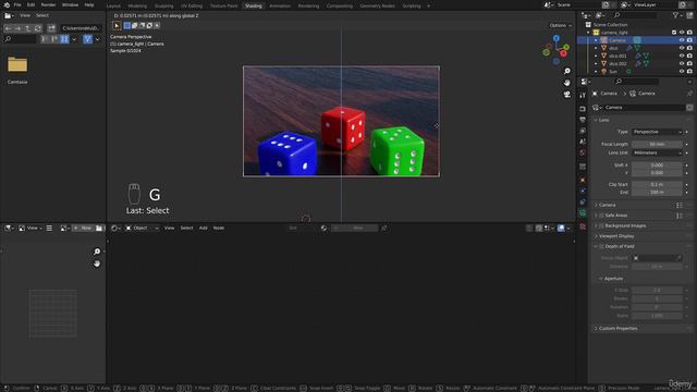 Chapter 2 - Starting with Blender (3.2), Lecture 17- Lecture 11 Make a scene render