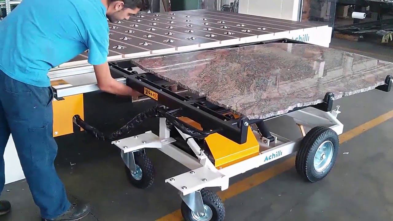 Тележка SC500 для транспортировки каменных плит с выдвижной контрольной панелью Achilli (Акилли) смотреть онлайн