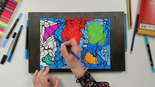 Бесплатный мастер-класс по нейрографике «Голубой океан» - 2 часть. смотреть онлайн