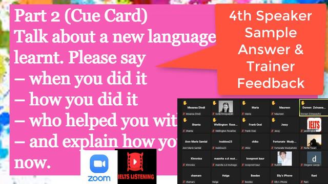 LATEST IELTS CUE CARD TRAINER REKHA DESCRIBE A LANGUAGE YOU WOULD LIKE TO LEARN IELTS SPEAKING TIPS