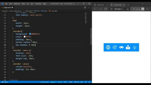 how to make menu bar in html | navigation bar in html and css | expandable menu in html | css cards
