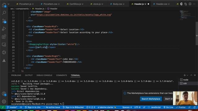 Build your own Pizza Application with React Redux | Front End React Project | Tutort Academy