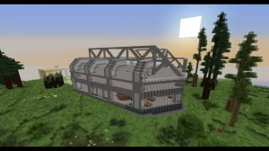 Архитектурное проектирование в Minecraft. Кровля индустриальной базы.