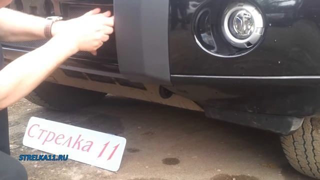 Защита радиатора для MITSUBISHIS PAJERO 4 (Черный) - strelka11.ru