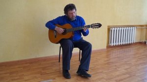 Онлайн видео урок на гитаре "Во поле береза стояла" в "Ре" миноре от рук. Разводова М.И.