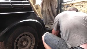 Оторвался задний подрамник. Вылечим!!! Мерседес 123