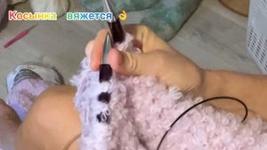 29-10-2023 Буклированная пряжа. КОСЫНКА ШАПКА ШАРФ #своимируками