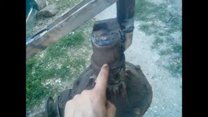 самодельный ямобур  к мини трактору.