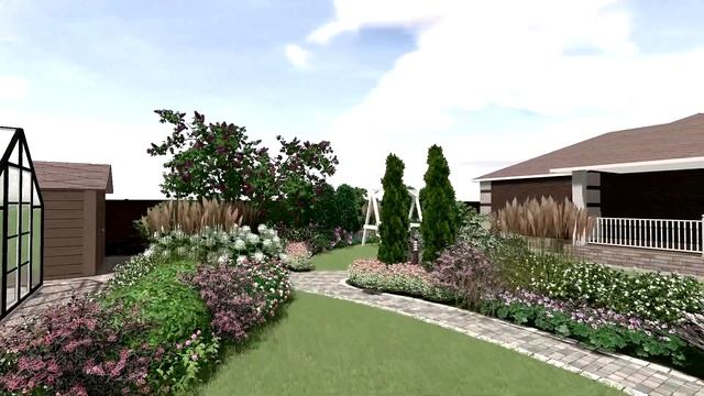 Ландшафтный дизайн участка 17 соток смотреть онлайн