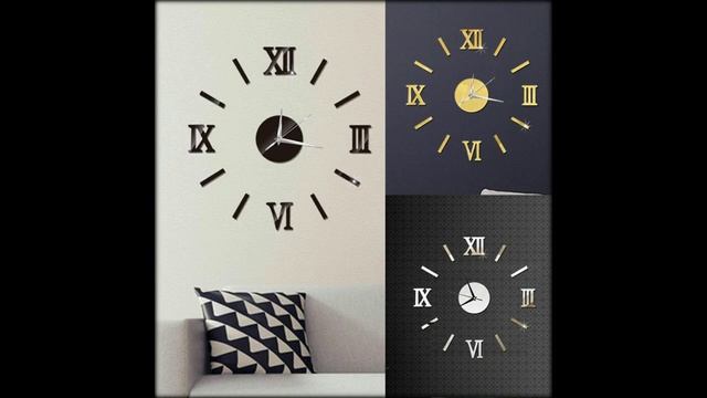 Современные DIY большие настенные часы Алиэкспресс 3D зеркальная поверхность наклейка домашний смотреть онлайн