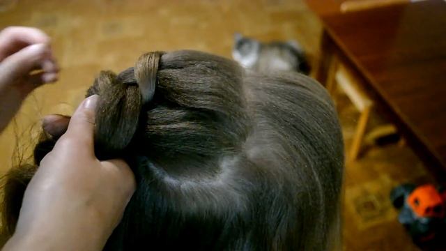 Объемная французская коса  Прическа на выпускной в садик