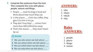 English Plus 8 grade. p. 11, ex.1,2,,3,4. Answers, ответы, жауаптар. гдз. Relative pronouns қазақша