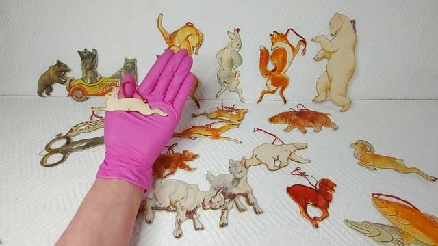 ? Редкие картонные елочные игрушки СССР 50-60 годов. смотреть онлайн