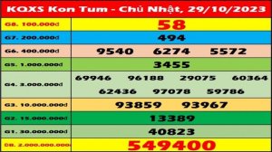 Xổ số Kon Tum ngày 29 tháng 10 - XSKT 29/10 - SXKT - XS Kon Tum | Xổ số kiến thiết Kon Tum hôm nay